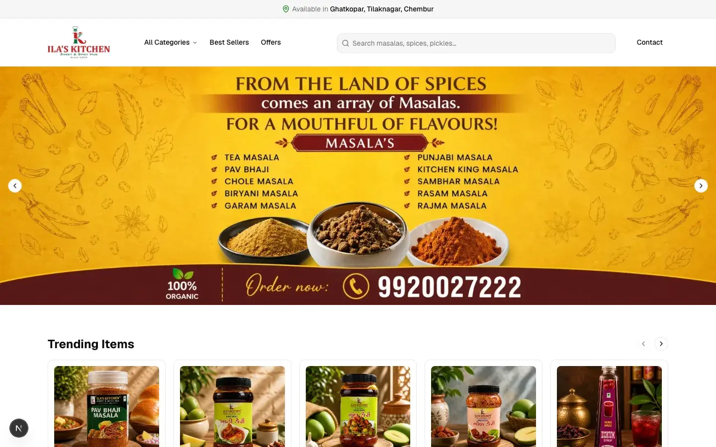 Ila's Kitchen ecommerce website project
